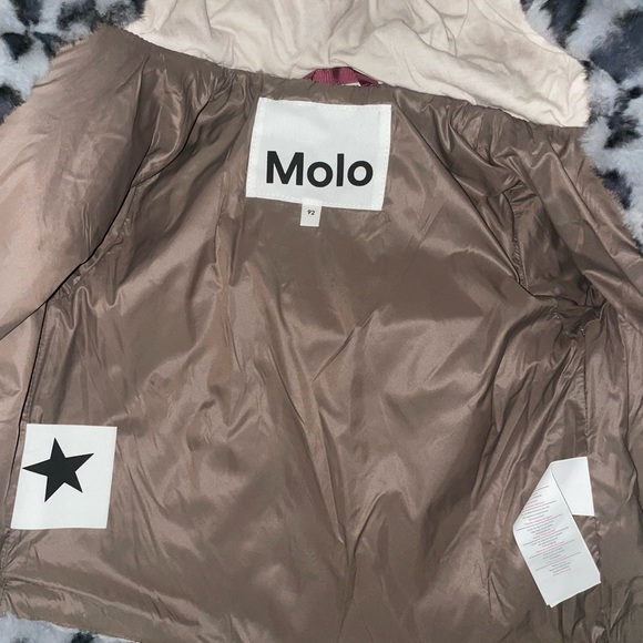 Molo toddler leopard skin faux fur grey and black toddler coat - Picture 7 of 7